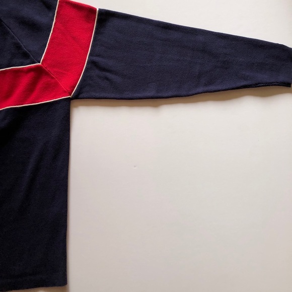 90s Vintage Tommy Hilfiger Navy Logo Sweater - Picture 6 of 8